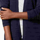 Karen Scott Cardigan Pointelle-Knit Feminino Azul Marinho Tamanho P