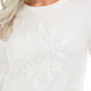 Karen Scott Suéter Feminino com Apliques de Flocos de Neve Branco Tamanho X-S