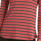 Charter Club Blusa feminina de manga comprida mesclada, tamanho grande, vinho