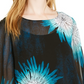 Blusa feminina Alfani Petite com mangas bufantes, azul-marinho - PS