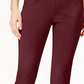 Calça feminina Charter Club Petite Cambridge Tummy-Control Slim-Leg, vinho, tamanho 4 P