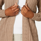Cardigan de malha trançada feminino Karen Scott, marrom, tamanho XS