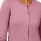 Karen Scott Cardigan Feminino Gola Redonda Rosa Tamanho Pequeno X-Grande