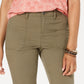 Calça Capri Feminina Utility Pocket, Verde, Tamanho 14 Petite, Estilo &amp; Co