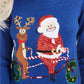Karen Scott Suéter Feminino Papai Noel Bicicleta Azul Tamanho Pequeno