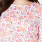 Top feminino plus size com estampa e manga sino Charter Club, branco, tamanho 0X