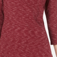 Karen Scott Blusa Feminina Gola Canoa Space Dyed Vermelha Tamanho X-G