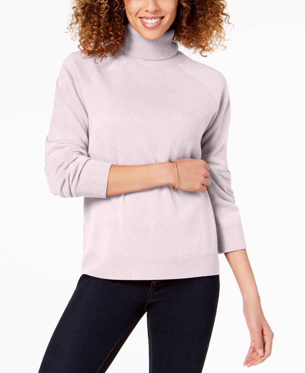 Karen Scott Suéter Feminino Gola Alta Rosa Tamanho Grande