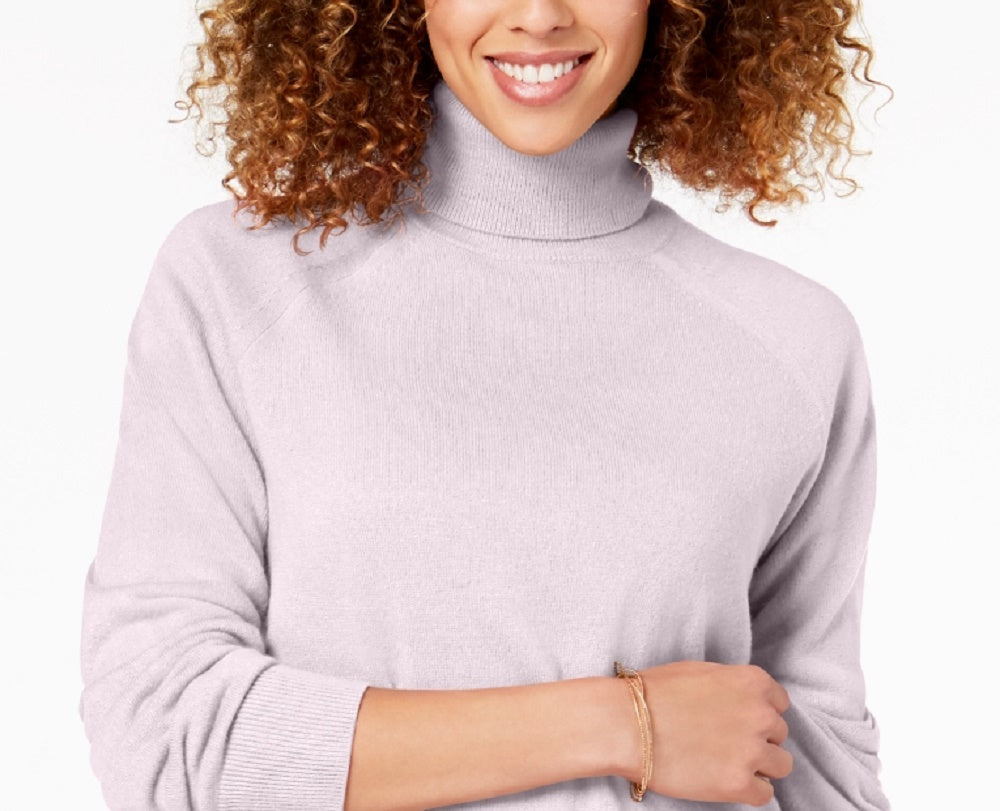 Karen Scott Suéter Feminino Gola Alta Rosa Tamanho Grande