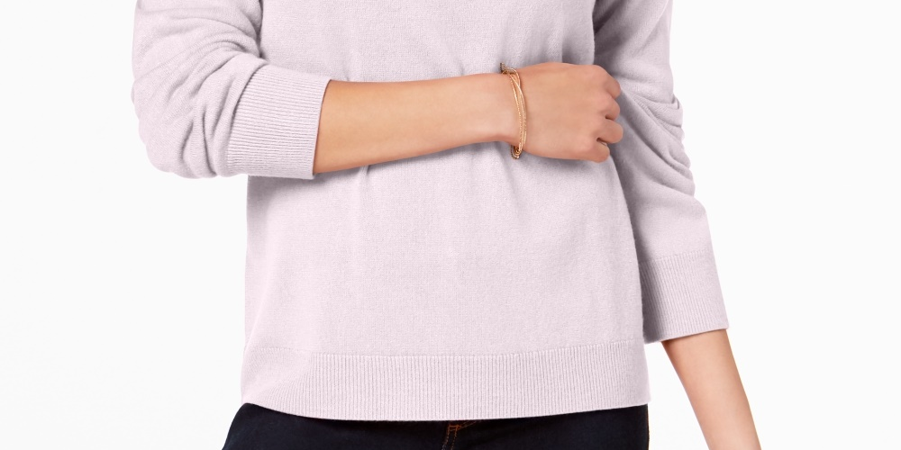 Karen Scott Suéter Feminino Gola Alta Rosa Tamanho Grande