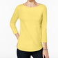 Blusa feminina Charter Club com botões e ombros de fora, amarela, tamanho P