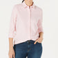Camisa feminina de malha de algodão Charter Club, rosa, tamanho pequeno