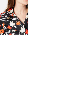 Jaqueta Calvin Klein Feminina Estampada com Cinto Vermelha Tamanho 2