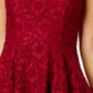 Vestido City Studios Junior's Lace Fit &amp; Flare Vermelho Tamanho 3