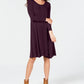 Vestido rodado feminino Style &amp; Co, roxo, tamanho médio