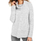 Suéter feminino estilo &amp; co com gola alta, tamanho PL, cinza
