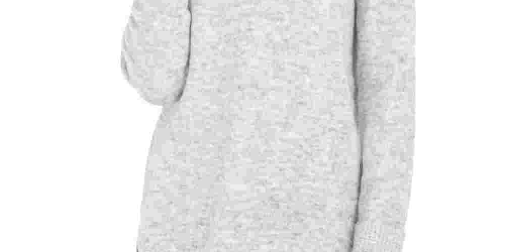 Suéter feminino estilo &amp; co com gola alta, tamanho PL, cinza