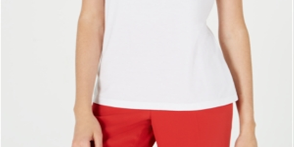 Camiseta feminina Bar III com cadarço, branca, tamanho XXS