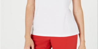 Camiseta feminina Bar III com cadarço, branca, tamanho XXS