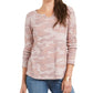 Camiseta térmica feminina de algodão estampado Style &amp; Co, rosa, tamanho PS