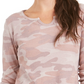 Camiseta térmica feminina de algodão estampado Style &amp; Co, rosa, tamanho PS