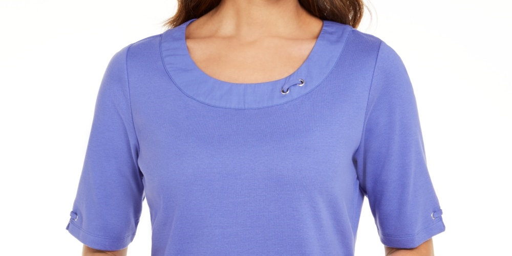 Karen Scott Top Feminino Algodão Anel Roxo Tamanho P