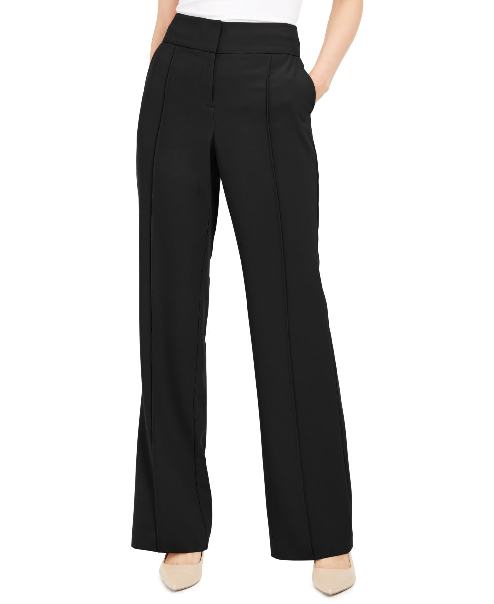 Calças Alfani Femininas Pintuck Tummy Control Pretas Tamanho 6 Petite