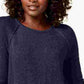 Karen Scott Suéter Feminino Azul Marinho Texturizado com Manchas Manga Longa Gola Joia Azul Marinho PS/M-