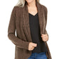 Karen Scott Cardigan Feminino Gola Xale Marrom Tamanho XX-G