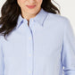 Camisa feminina de malha de algodão Charter Club, azul, tamanho extragrande