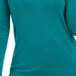 JM Collection Suéter Feminino com Manga Enfeitada e Gola V Verde Tamanho P