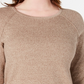 Karen Scott Blusa feminina de algodão mesclado com bainha curva, marrom, tamanho extragrande
