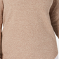Karen Scott Blusa feminina de algodão mesclado com bainha curva, marrom, tamanho extragrande
