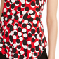 Camiseta feminina Alfani Petite estampada com bainha redonda, tamanho vermelho Petit X-Large