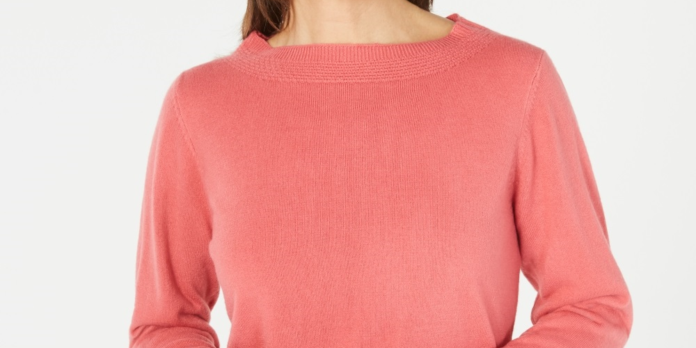 Karen Scott Suéter Feminino Gola Canoa Rosa Tamanho Pequeno Pequeno