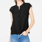 Top feminino com frente torcida INC International Concepts, preto, tamanho P