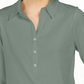 Camisa Polo Feminina Charter Club Supima Cotton Manga 3/4 Verde Tamanho P