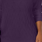 Karen Scott Suéter Feminino Basket Stitch Roxo Tamanho P