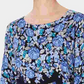 Karen Scott Suéter feminino com estampa floral azul