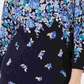 Karen Scott Suéter feminino com estampa floral azul