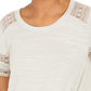 Top de renda com encaixe feminino Style &amp; Co, cinza, tamanho extragrande