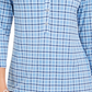 Camisa polo feminina Charter Club com estampa de manga 3/4, azul, tamanho extragrande