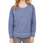 Moletom feminino com costura contrastante Style &amp; Co, azul, tamanho XX-G