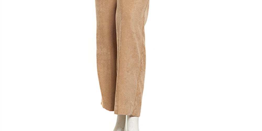 Calça feminina Alfred Dunner Casual Classics com perna reta, tamanho 12P, branca