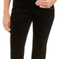 Calça jeans feminina Charter Club Lexington Velveteen Tummy Control com perna reta, preta, tamanho 16