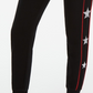 Calça jogger feminina Tommy Hilfiger Sport Star com punho e acabamento preto, tamanho pequeno
