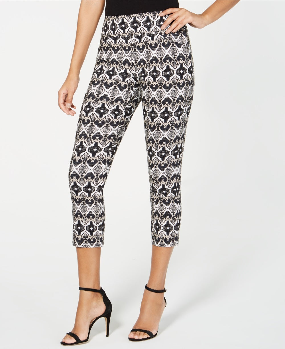 Calça skinny cropped feminina INC International Concepts, preta, tamanho 6, pequena
