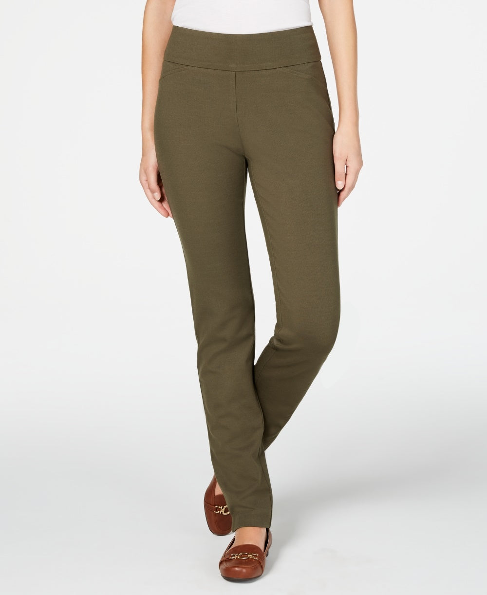 Calça Ponte Feminina Cambridge Pull-On Charter Club Verde Tamanho 14