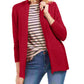 Cardigan feminino Charter Club com gola xale e frente aberta, vermelho, tamanho PL