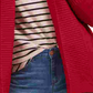 Cardigan feminino Charter Club com gola xale e frente aberta, vermelho, tamanho PL